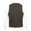 2019 ull brudgummen västar mode grå bröllop waistcoat fem knapp slim passform mens västar för prom custom gjord