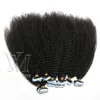 VMAE Virgin Natural Tape in Human Hair Extension 100g Afro Kinky Curly Body Water Wave Deep Straight 3B 3C 4B 4C3865389