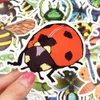 50 stks Waterdichte Natuur Insect Vinyl Stickers Bomb Laptop Waterfles Scrapbooking Bagage Skateboard Fietsauto voor kinderen Tieners DIY