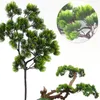 장식 꽃 화환 42cm 소나무 분기 플라스틱 인공 녹색 식물 가짜 소나무 지점 홈 오피스 디오 장식 식물