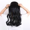 Lanzhi 22 pouces Clip de t￪te compl￨te en extension de cheveux longue vague de corps Natural Brun noir 5 Clipcs Pi￨ce de cheveux synth￩tique pour femmes lz102275091