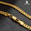 KASANIER Großhandel Männer Halsketten 5mm Breite Gold Farbe Halsketten Männer Schmuck Garantieren lange farbe Für Kubanischen Schmuck Herren geschenk