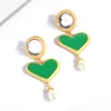 Fashion-Heart Resin Drop Earring For Women Wedding Jewelry Boho Simulated Pearl Dangle Statement Earring Party Gifts 2019