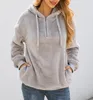 Sweats à capuche européens automne et hiver mode poche zippée barboteuse blouse pull en peluche soutien lot mixte