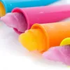 6 stks / set icecream tools siliconen popsicle mallen ijs pop maker zelfgemaakte lolly mal met verwijderbare deksels herbruikbare willekeurige kleur voor kinderen 1xbjk2107