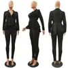 Sonbahar Fırfır Blazer + Pantolon Set Iki Parçalı Suit Tam Kollu Ruffles Coat Kadın Set Kıyafetler Kış Yeni Moda Pantolon Takım Elbise Zarif