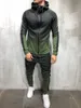 2019 Puentiua Zipper Cousssuit Мужчины Sporting 2 штуки Поталки для мужчин Одежда с капюшоном с капюшоном с капюшоном