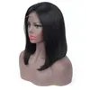 4x4 Lace Front Human Hair Bob Wigs Brazilian Virgin Straight Hair Lace Closure Wig Nature Color