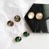 Clipon Screw Back Vintage Statement Crystal Clips on Earring Without Non Piercing Elegant Green Round Stone Clip Earrings No Pi6290015