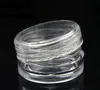 3ml Clear Base Tom plastbehållare Jars Pot 3gram Storlek för kosmetisk grädde Eye Shadow Nails Powder Smycken 500pcs