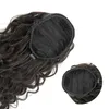 10 "-24"ラップマジックポニースティールホーステール140gクリップ/ 100％ブラジルのレミー人間の髪の毛の延長自然な巻き毛の滑り止めポニーテール織り