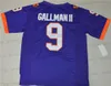 2019 NCAA Clemson 호랑이 화이트 퍼플 오렌지 4 Deshaun Watson 9 Wayne Gallman II 10 Ben Boulware Sammy Watkins College Football Jerseys