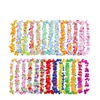 Partihandel Beach Party Hawaiian Hula Leis Festiv Party Garland Konstgjorda Silk Blommor Halsband Kransar Party Dekorativa Blommor 50st