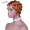 Blonde Remy Brésilienne Droite Courte Perruques Brésilienne Vierge Cheveux Perruque de Cheveux Humains Perruques de Cheveux Humains pour Femmes Blanches 1B Humide et Ondulé 8 pouces