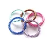 Telefon Wire Cord Gum Hair Tie Girls Elastic Plastic Hair Band Ring Rope Candy Färg Armband Stretchy Scrunchy Blandad Färg GD80