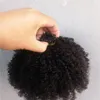 Brazilian Human Afro Kinky Curly I Dica Pré-ligado Extensões de cabelo Natural cor preta 1g / pc 100pcs um pacote