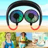 Fashion Hands-free Sports Neck Band Fan Hands-Free Hanging USB Rechargeable Dual Fan Mini Air Cooler Summer Portable Travel car cooling fan