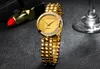 CRRJU nouvelle mode femmes montres avec diamant doré Bracelet haut de gamme marque dames bijoux Bracelet horloge Female251H