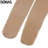 Bonas 15d Summer Nylon Seamless Pantyhose Damskie Czarne Cienkie Rajstopy Moda Rozciągliwy Hosiery Spandex Rajstopy Solid Color Kobieta