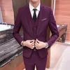 Ceket Pantolon Yelek Erkekler 3 Parça Slim Fit Casual Smokin Takım Elbise / Erkek Takım Elbise Seti Düğün Damat Elbise iş Blazers Pantolon S-6XL