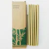 12 pièces/ensemble Nature bambou pailles à boire réutilisable écologique propre brosse Portable réutilisable paille barre accessoires