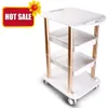 Carrito para muebles de salón, carrito rodante con pedestal para estilo Spa, dos estantes, ABS, aluminio, existencias en EE. UU. En centro de belleza 5368783