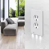 DHL Plug Cover Led Night Light Pir Body Motion Sensor Aktiverad Ljus Ängel Vägg Utlopp Face Hall Bedroom Badrum Säkerhetsljus