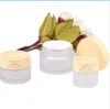 5G 10G 15G 30G 50G Cosmetische Kruiken Scrubfles Lege Makeup Gezichtscrème Hervulbare Containers Verpakking Flessen Met Hout Grain GGA2126