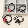 Nice New Hair Rubber Bands Elastic Fabric hair ties Mix Pearl Flower Bowknot Pink black Red blue Korean style Fashion Jewerly for women