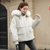 Neue Mode 2019 Frauen Winter Jacke Mit Pelz Kragen Mit Kapuze Gepolsterte Weiblichen Mantel Outwear Kurze Frauen Parka Abrigo Mujer