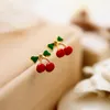 S1081 Fashion Jewelry Cute Cherry Earrings Sweet Cherry Stud Earrings