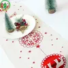 Christmas Table Cloth Christmas Ornament Cotton Printed Table Covers Snowflake elk snowman Santa Cartoon Xmas table Flag decor 28*270cm