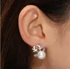 New Elegant Xmas Fashion Christmas Pearl Deer Earrings Ear Stud fashion Jewelry Gift for Women and Gilr GB4319652081