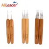 Alileader 3pc Блетшевые инструменты для дреда для волос вязаные иглы вязание крючковые крючки бамбуко
