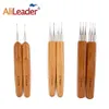 Alileader 3pc Infiatura degli strumenti di dreadlock per aghi per maglieria per capelli ganci per maglieria all'uncinetto a maglia di bambù set di utensili per capelli intrecciati fai -da -te