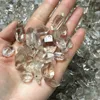 Natural Quartz Crystal Wand Decor Herkimer Diamond Double Point Mineral Prover Wicca Healing Reiki Stone Anv￤nds f￶r hemdekorationspresenter