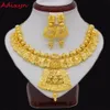 Adixyn 45 cm / 18 pouces collier boucles d'oreilles ensemble de bijoux pour femmes filles couleur or romantique arabe/éthiopien/africain accessoires de mariage C18122701