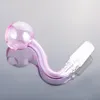 Bangers nails bowls 14.4 mm male joint curved glass for smoking hookah Bong recycler dab rig glass water pipes free shipping random color
