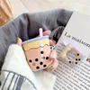 Pearl Milk Tea Pendant AirPods Headphone Cases for Apple Silicone Drop-proof Cover Personality Japanese and Korean Women
