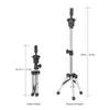 Adjustable Hairdressing Tripod Stand Mannequin Head Holder Hairdresser Training Head Mold Clamp False Stand Hair Wig