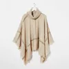 Sciarpe Casual Caldo Scozzese Dolcevita Donna Poncho Avvolge Sciarpa Allentata Cotone Primavera Casaco Feminino Cachecol