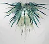 Creative Design Greenish Tiered Lamps Led Light New Style Inspired Flush Mounted Handmade Blown Glass Chandelier Chandelier