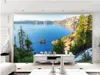 modern living room wallpapers Lake Europe and America European landscape scenery background wall painting