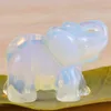 Opalite Éléphant Figurines Artificielle Mini Animaux Pierre Minérale Statue Artisanat Pour Décor Guérison Cristal Cadeau C19041601