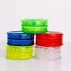 Plastic Tobacco Grinder Leaf Herbal Herb Smoke Spice Crusher Hand 3 Layer Smoking Accessories Color Random