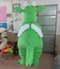 2019 varm försäljning grön dinosaur maskot kostym fancy party klänning halloween karneval kostymer vuxen storlek
