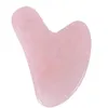 Naturales de cuarzo rosa Gua Sha Junta Pink Jade Piedra Cuerpo facial raspado Eye Plate acupuntura masaje de relajación F401 Cuidado de la Salud