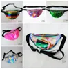 Rainbow Hologram PU Metallic Fanny Packs Laser PVC Transparent Waist Bag Fashion Sport Waist Bags Unisex Waterproof Chest Bag DH1096