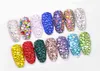 NA053 1 Box 1440PCS Mixed Size Nail Art Rhinestones Crystal Diamond Flatback Glasses Sequins Charms Partition Red Blue AB Rhinestones