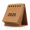 2020Calendar Svart Vit Grå Serie Table Calendar Creative Simple Desk Notepad Kraft papperskalender Daglig schema Årlig agenda Arrangör
